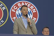 Kapitän und Torwart Manuel Neuer beim Paulaner Fanfest 2019  im Biergarten des Paulaner am Nockherberg am 18,05.2019 (©Foto: Martin Schmitz)